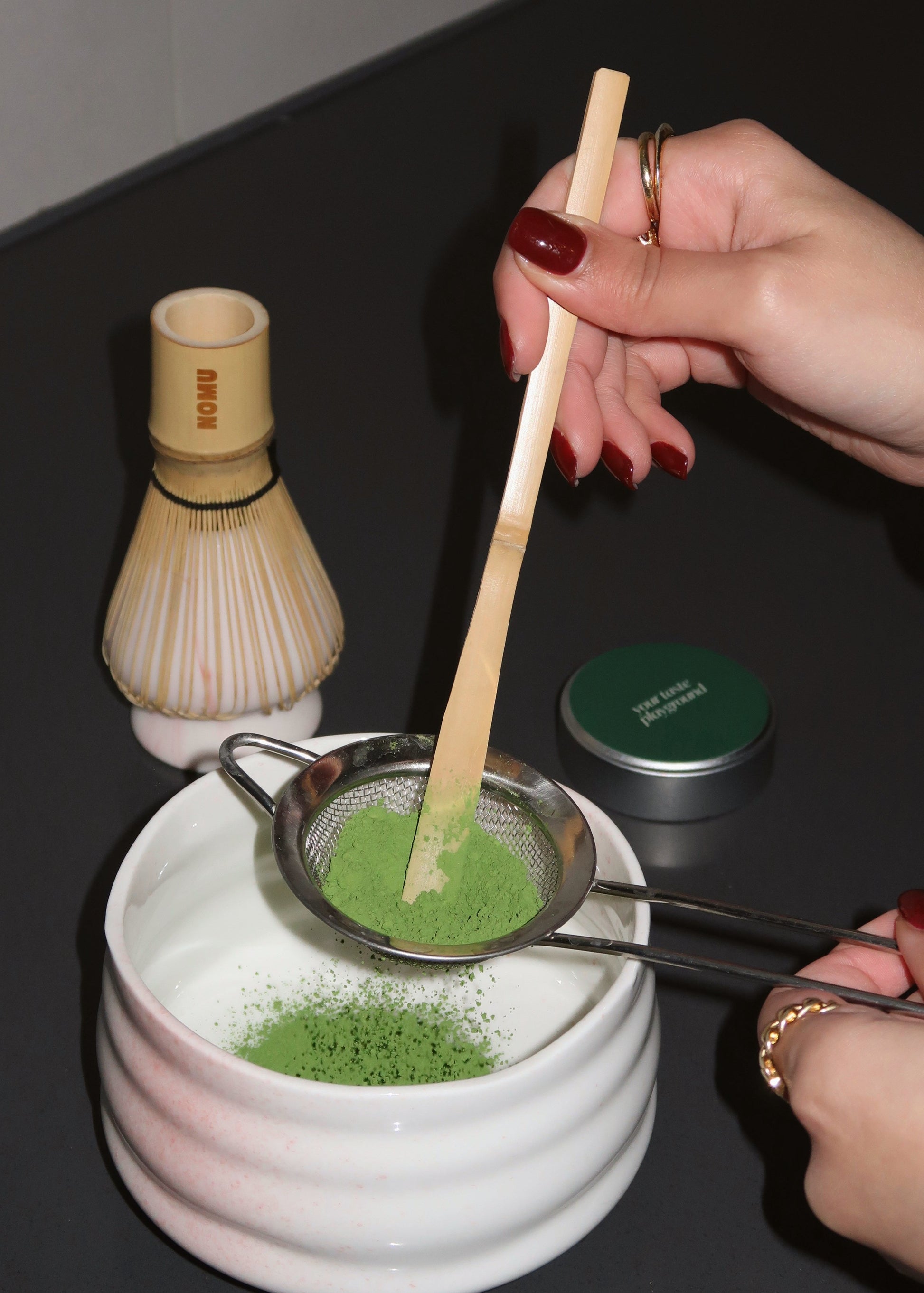 NOMU organic ceremonial grade matcha powder packaging from Uji Japan